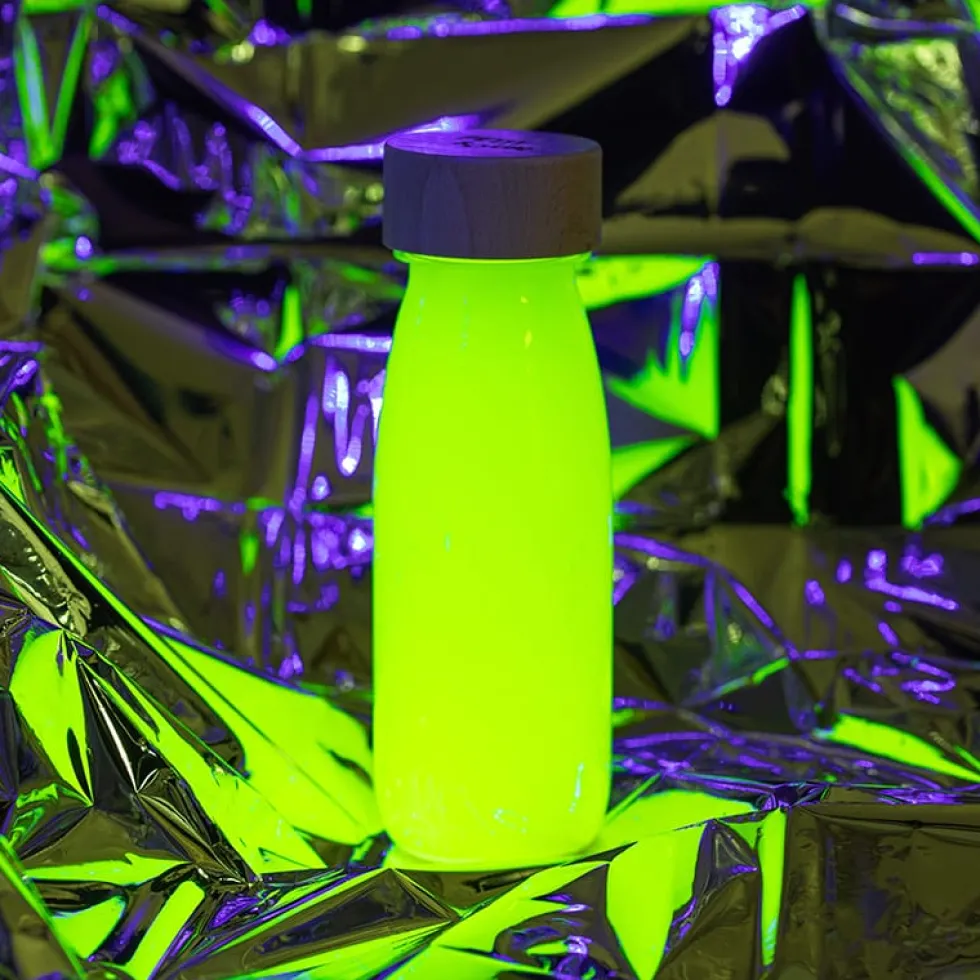 Aistipullo - Glow-in-the-dark keltainen