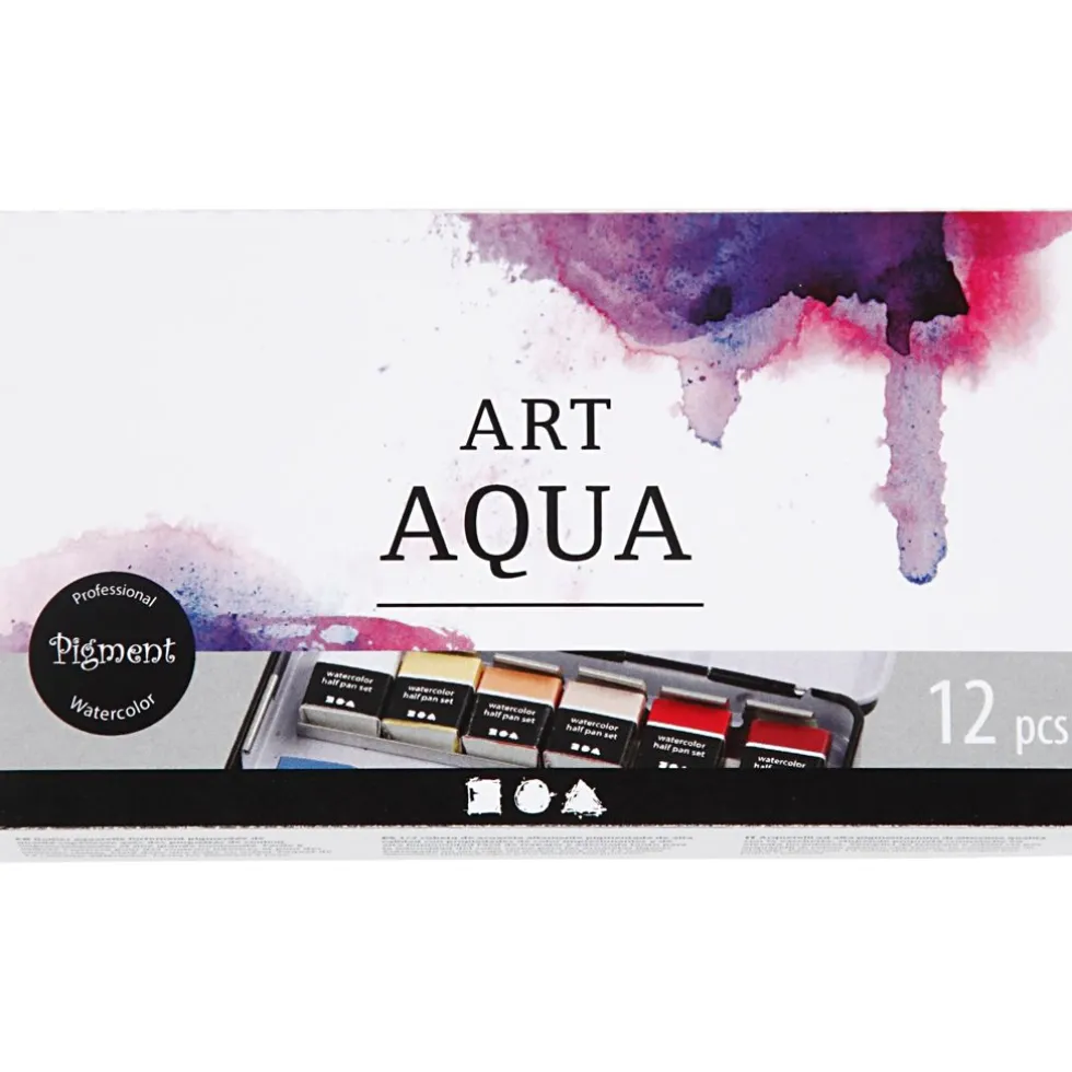 Akvarellivärit, Art Aqua, 12 väriä