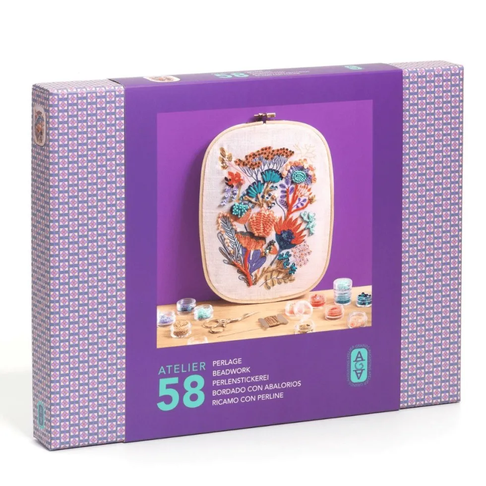 Atelier 58 – Helmikirjonta (kukat)