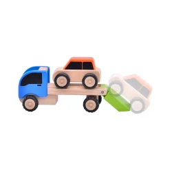 Autonkuljetusauto kumirenkailla, sis. auton