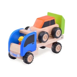 Autonkuljetusauto kumirenkailla, sis. auton
