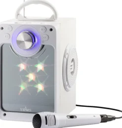 Bluetooth-karaokelaite valolla - Valkoinen