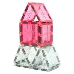Cleverclixx | Läpinäkyvä glitter/pinkki, 16 kpl