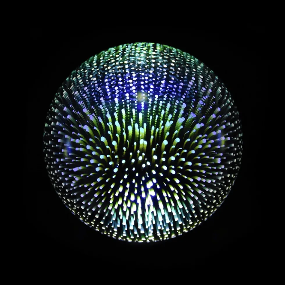 3D lasilamppu LED-valolla