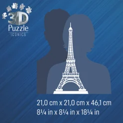 3D-LED-palapeli, 216 palaa - Eiffel-torni