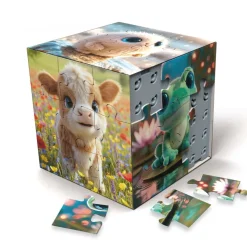 3D-palapelikuutio – Eläinten poikaset