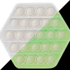 Fidget Pop It - Kuusikulma/Glow in the dark, 1 kpl