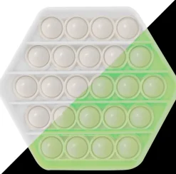 Fidget Pop It - Kuusikulma/Glow in the dark, 1 kpl