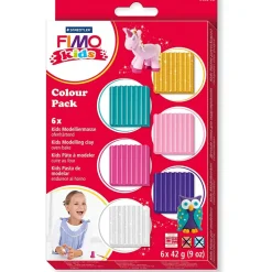 FIMO muovailumassa 42 gr - Lisävärit, 6 kpl
