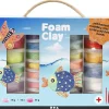 Foam Clay lahjapaketissa, 28 purkkia + työvälineet