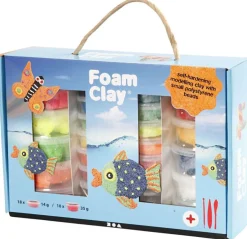 Foam Clay lahjapaketissa, 28 purkkia + työvälineet