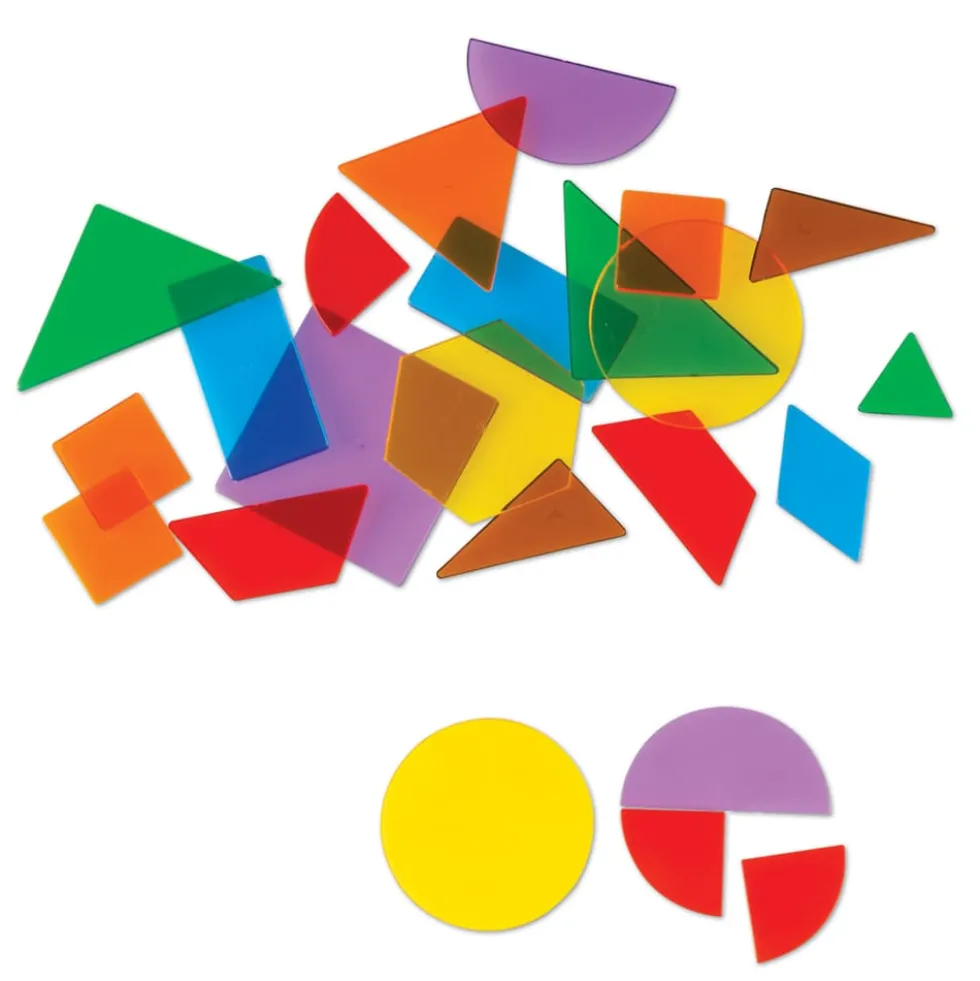 Geometriset muodot, läpinäkyvät - 408 kpl