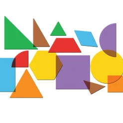 Geometriset muodot, läpinäkyvät - 408 kpl
