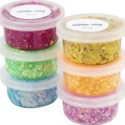 Glitter Clay 6 x 20 ml - Perusvärit