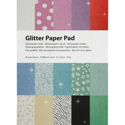 Glitteripaperilehtiö, A4, 30 arkkia