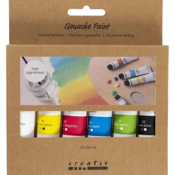 Gouache-maali 20 ml. - Perusvärit, 6 kpl