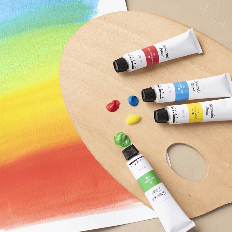 Gouache-maali 20 ml. - Perusvärit, 6 kpl