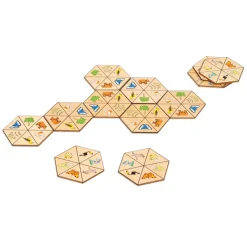 Heksagoni-domino – Havaitse ja yhdistele kuvioita
