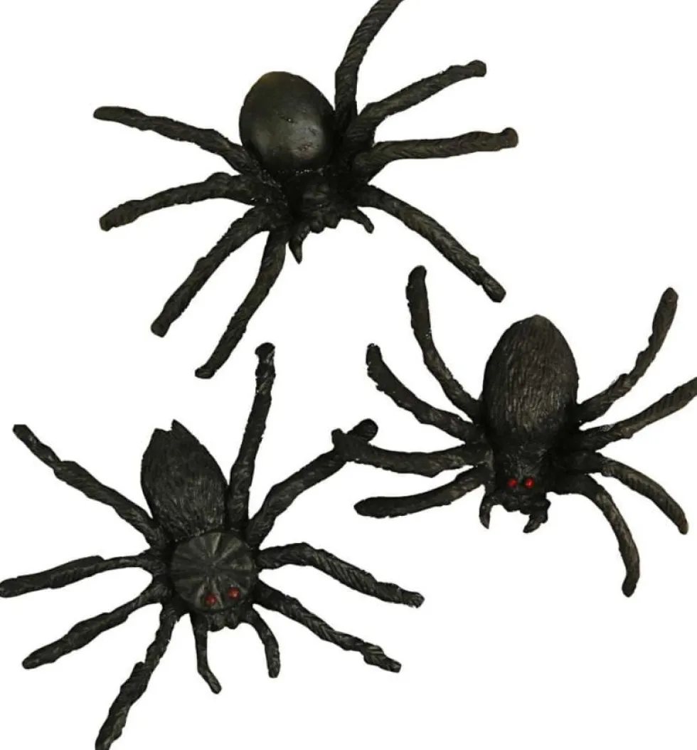 Hämähäkit muovista 4 cm, 10 kpl