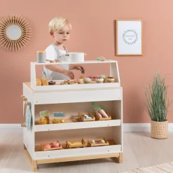 2-in-1 leikkikeittiö ja kauppa – Prunus (valk.)