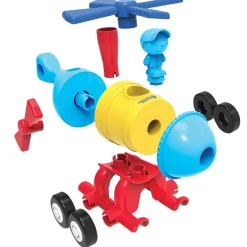 3-in-1 rakennussetti - Raketti, juna & helikopteri
