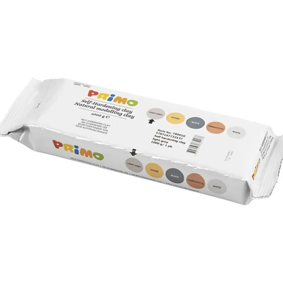 Itsekovettuva savi - Vaaleanharmaa, 1 kg