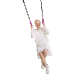 Jumpparenkaat, muovia - Pinkki (mustat köydet)