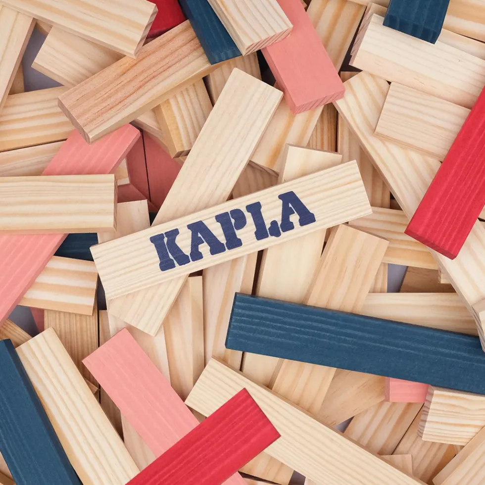 KAPLA bricks - Sini/Puna/Pinkki, 120 kpl