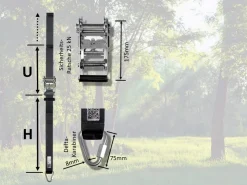 Keinukiinnike puuhun - Lukolla 500 cm