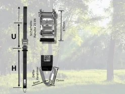 Keinukiinnike puuhun - Lukolla 200 cm