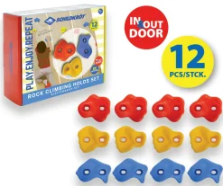 Kiipeilyotteet - Värikkäät, 12 kpl (ilman ruuveja)
