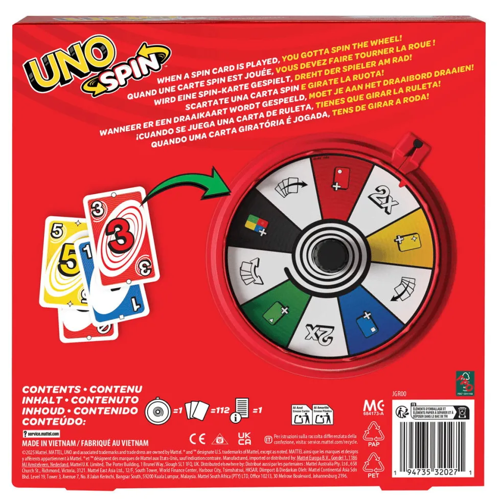 Korttipeli – UNO Spin