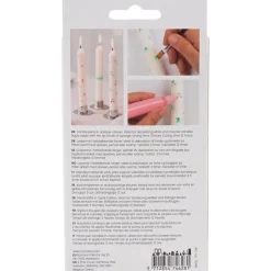 Kynttiläkynät - musta/vihreä/harmaa/pun, 4 x 30 ml