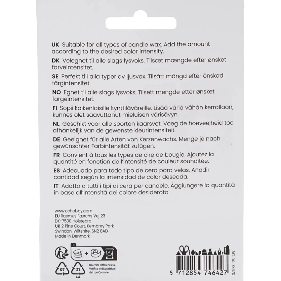 Kynttiläväri valamiseen - Sininen, 5 gr.