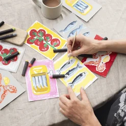 Öljypastellisetti – Taidekortit, 8 kpl