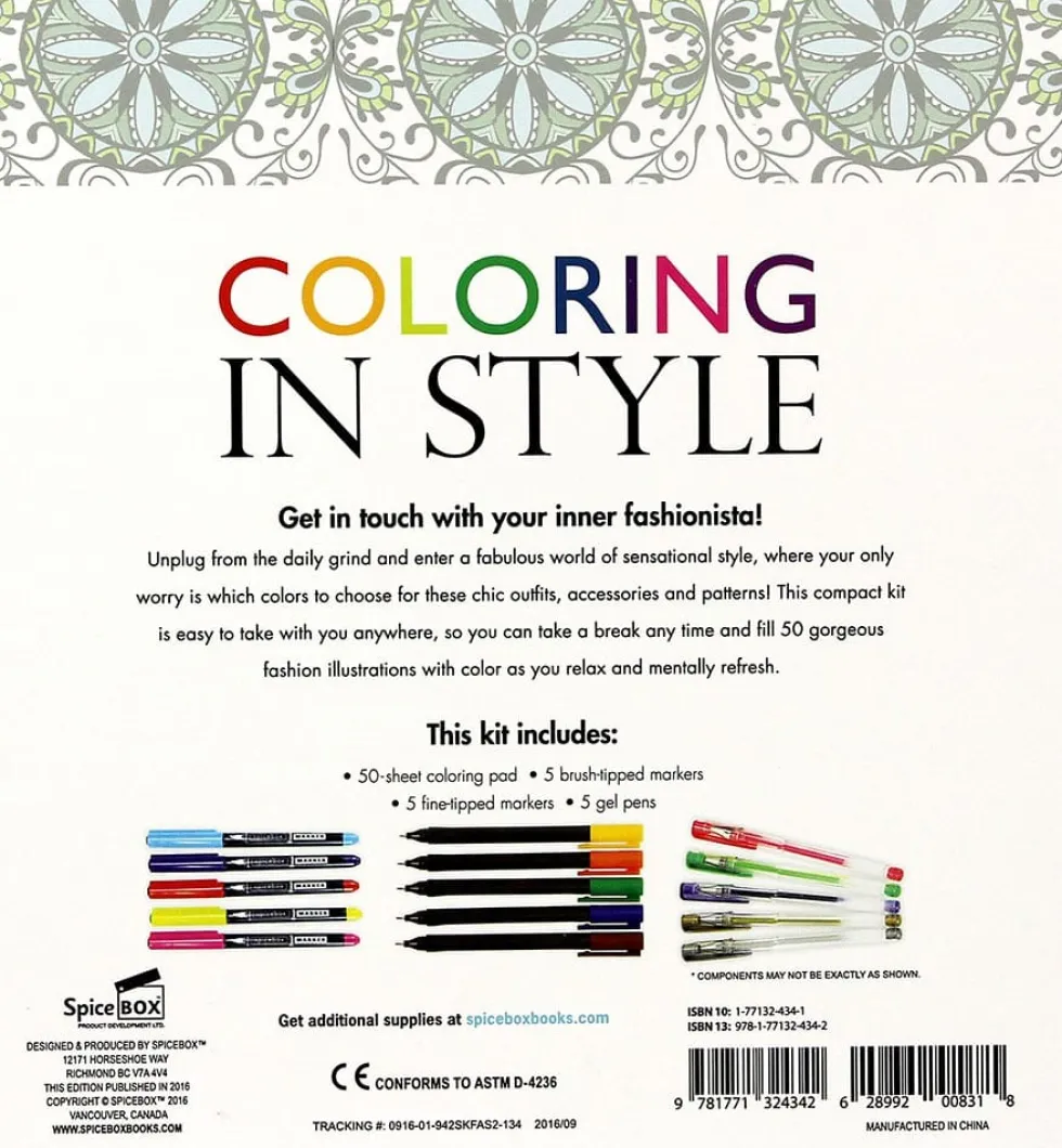 Luova askartelusetti – Coloring in Style
