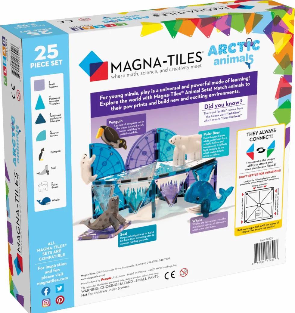 Magna-Tiles | Arktiset eläimet, 25 kpl