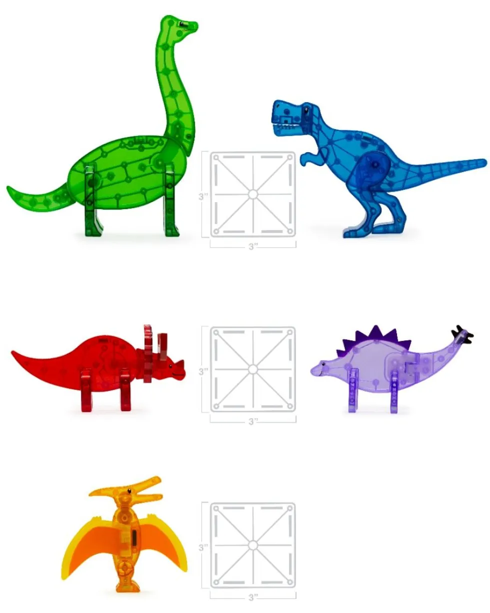 Magna-Tiles | Dinosaurukset, 5 kpl