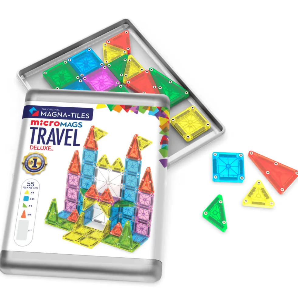 Magna-Tiles | microMAGS deluxe -matkasetti, 55 os.