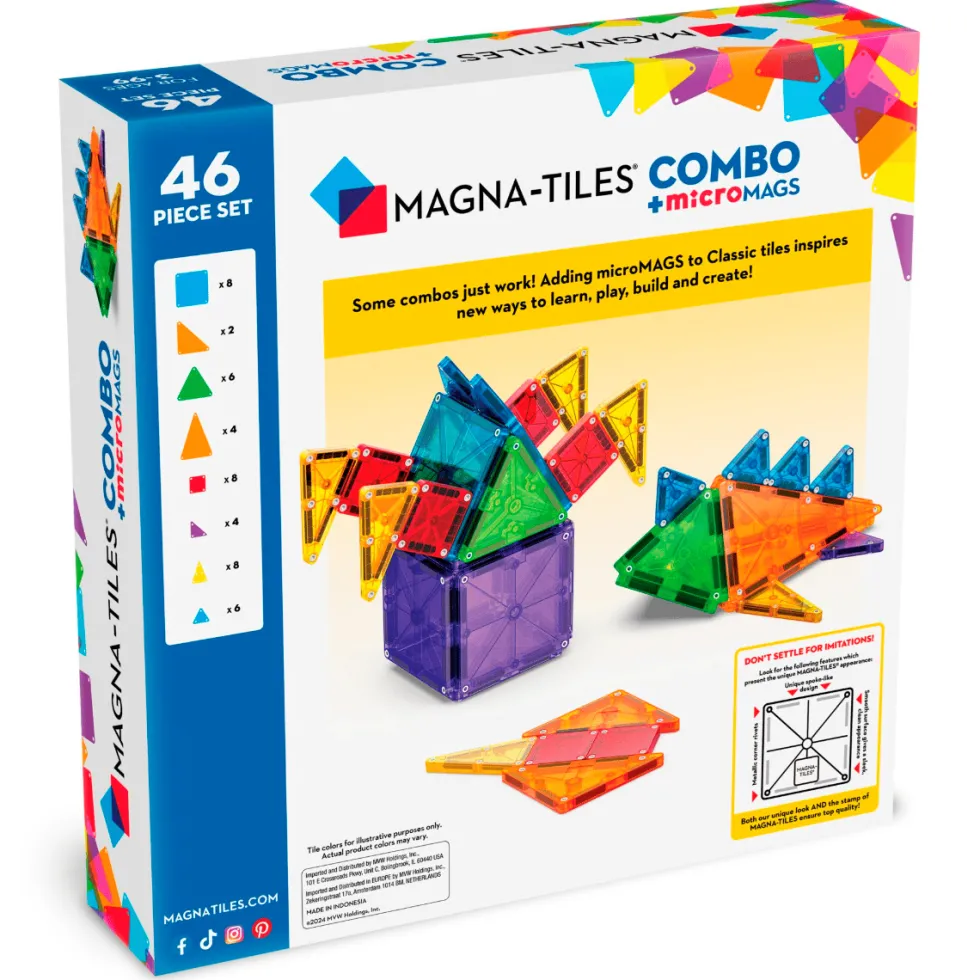 Magna-Tiles | microMAGS kombi, 46 kpl