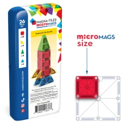 Magna-Tiles | microMAGS matkasetti, 26 kpl