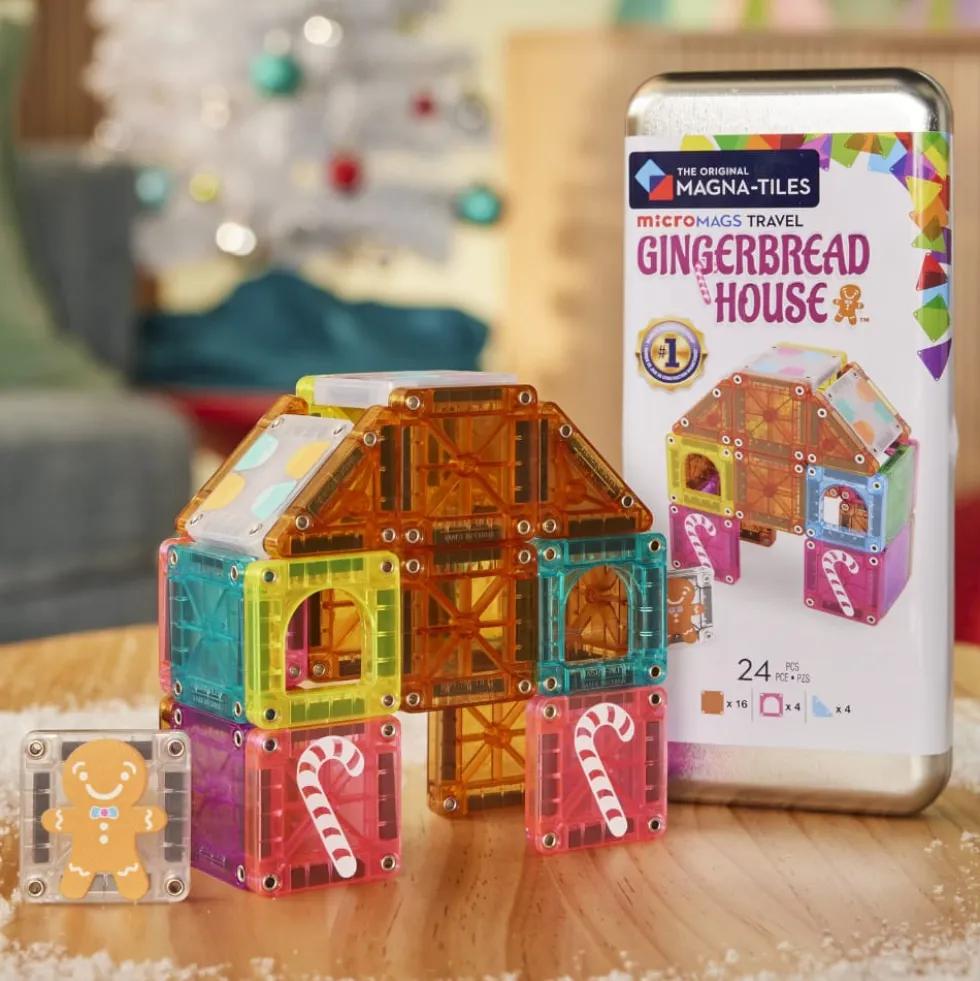 Magna-Tiles | microMAGS Piparkakkutalo, 24 osaa