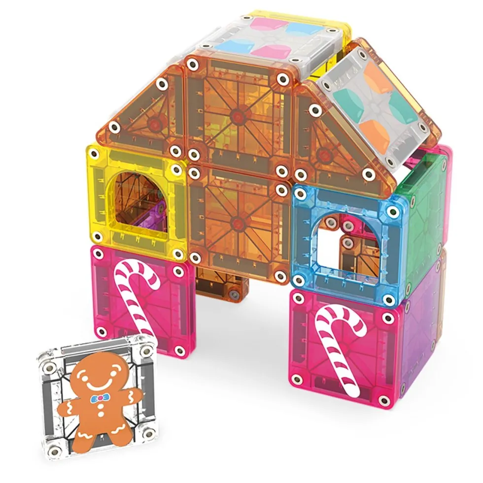 Magna-Tiles | microMAGS Piparkakkutalo, 24 osaa