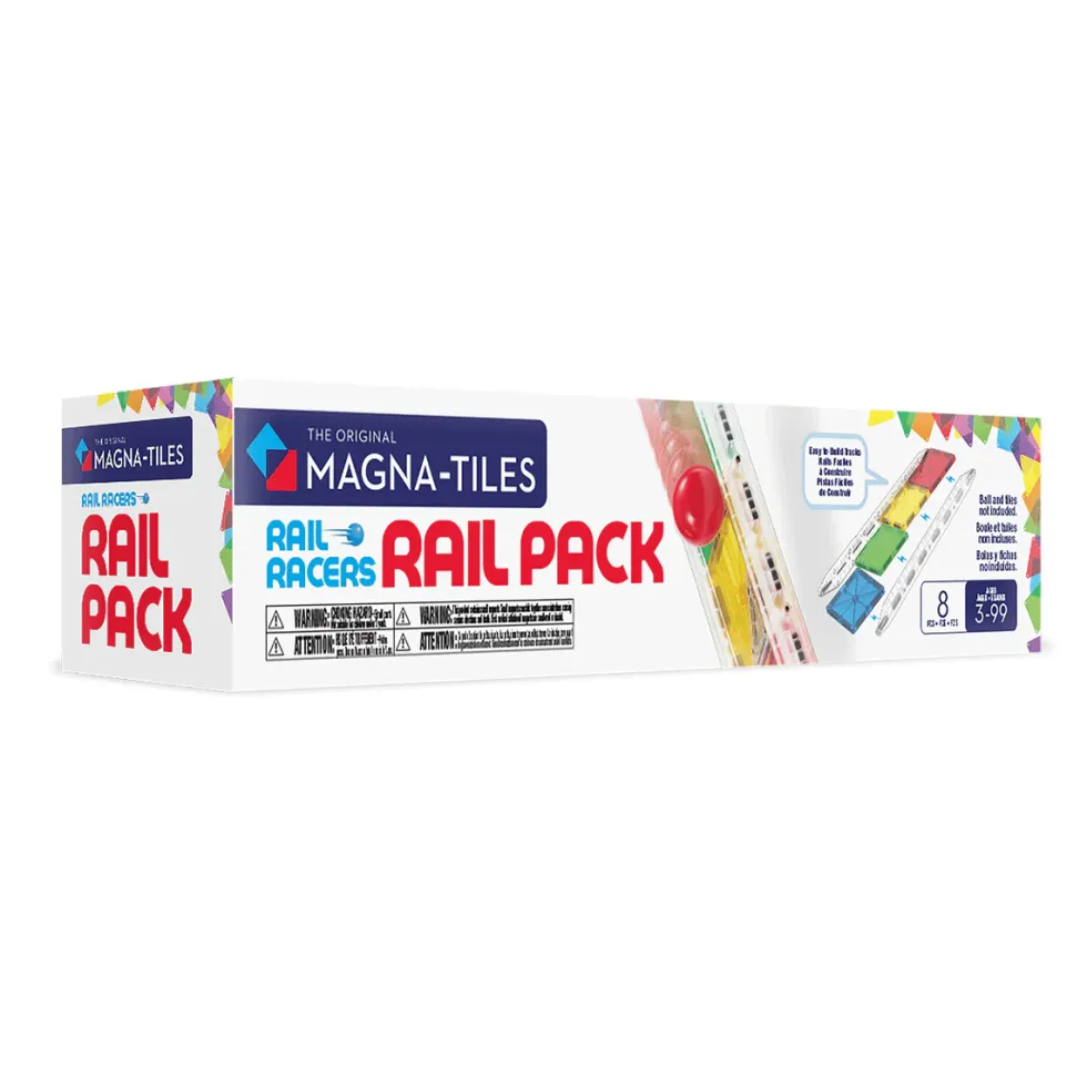 Magna-Tiles | Rail Racers Rail Pack, 8 osaa