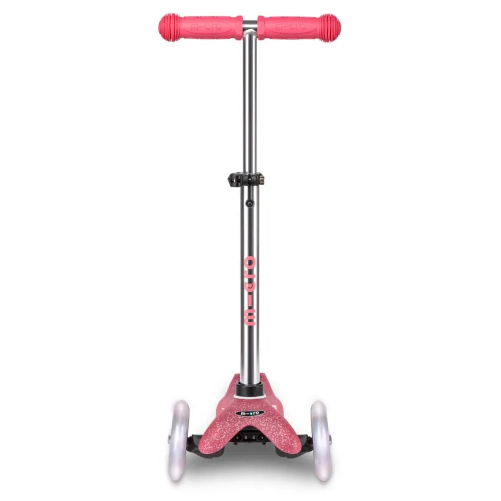 Micro potkulauta - Mini Deluxe Glitter LED, pinkki