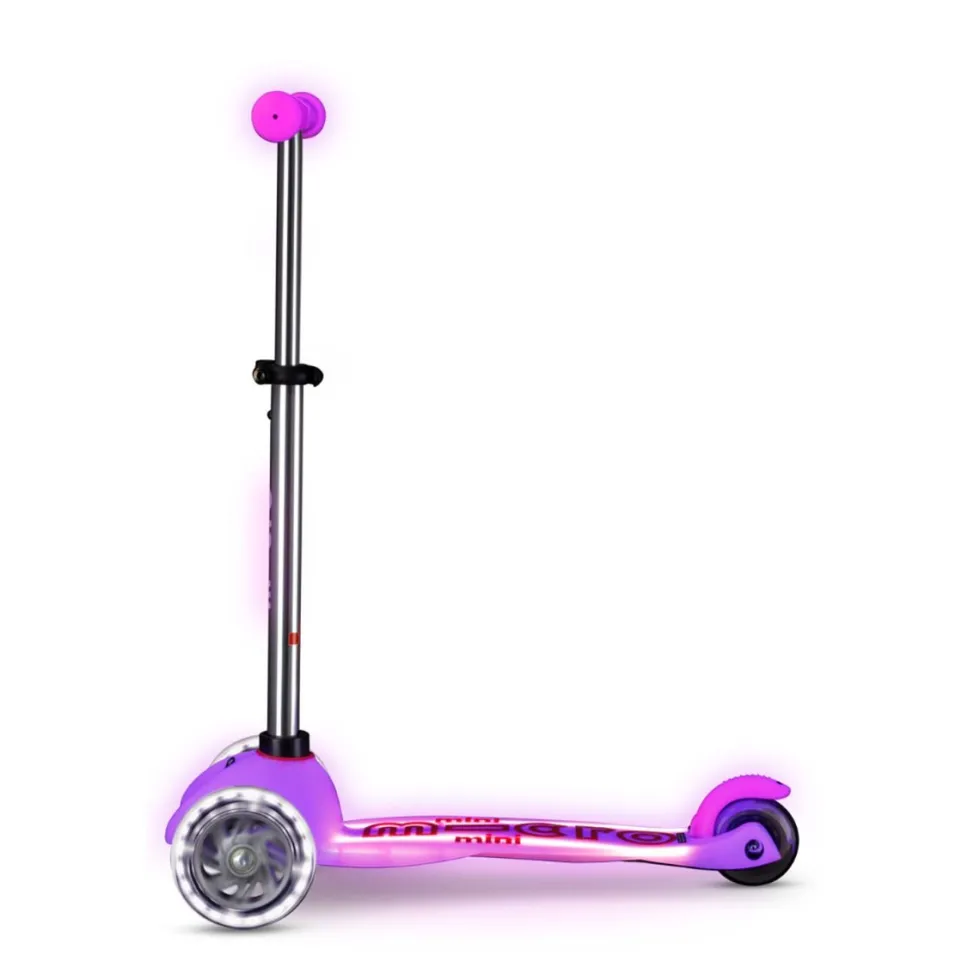 Micro potkulauta - Mini Deluxe Glow LED Plus, pink