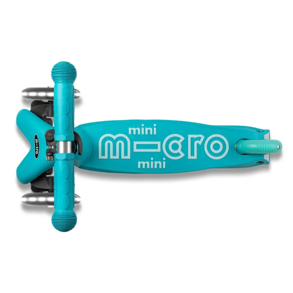 Micro potkulauta - Mini Deluxe LED, turkoosi