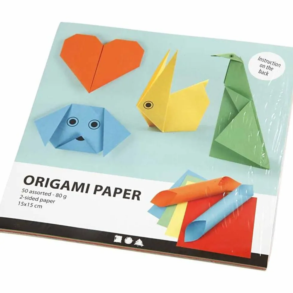 Origami 15 x 15 cm - Perusvärit, 10 arkkia