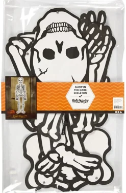 Pahvinen luuranko (glow in the dark), 120 cm