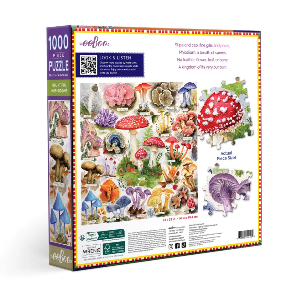 Palapeli, 1000 palaa – Bountiful Mushrooms